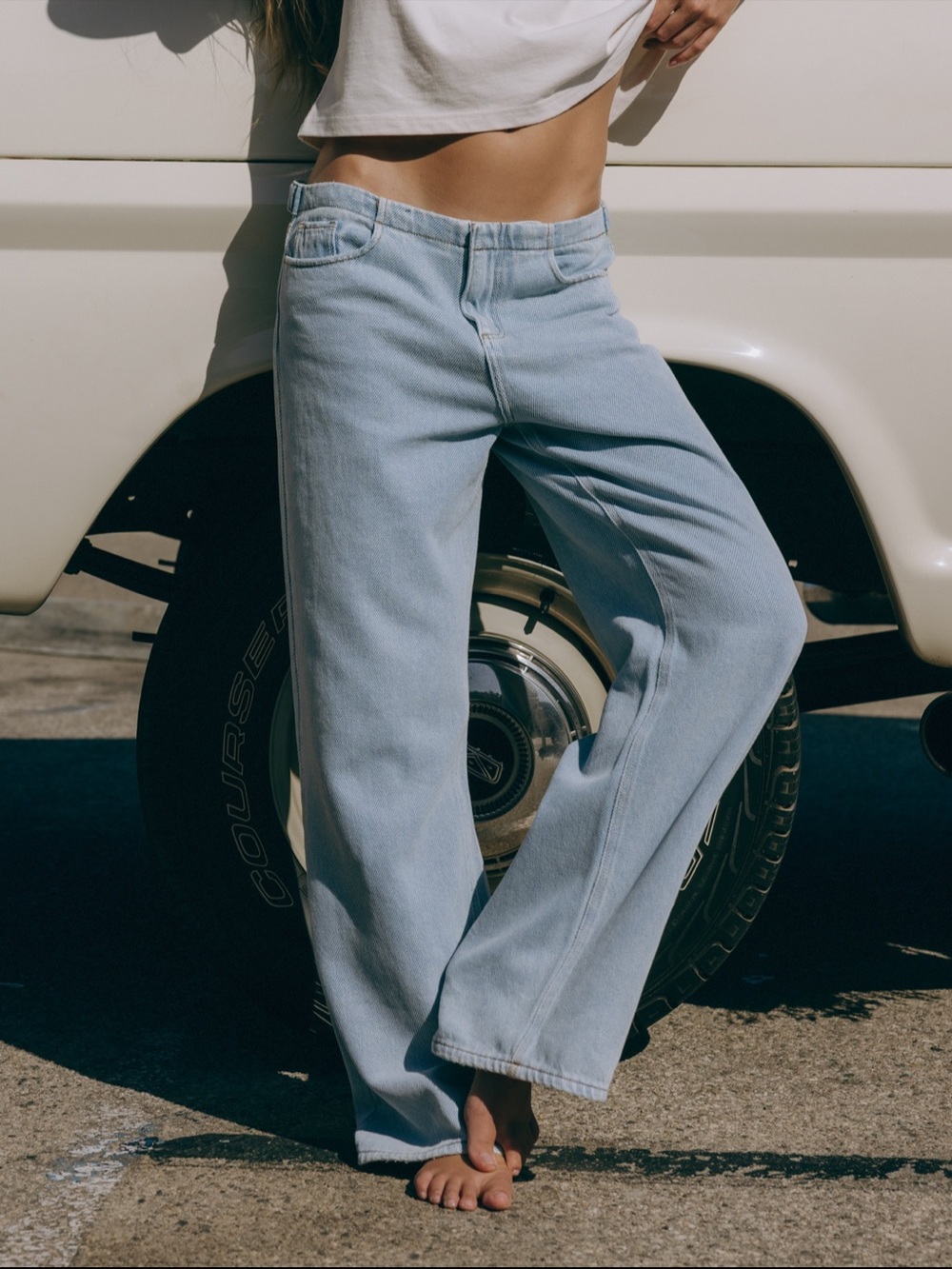 Daily Drills Beach Jeans Light Blue XS (25/26) NWT